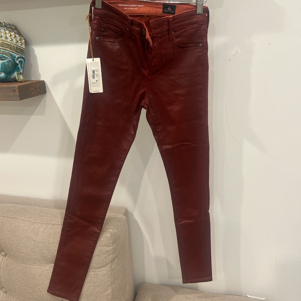 AG Adriano Goldschmied Deep Red Skinny Jeans